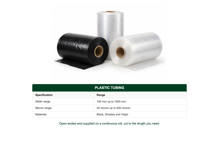 Plastic Tubing manufactured by Bag Babe